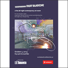 Nuit Blanche 2013 poster for Typography class